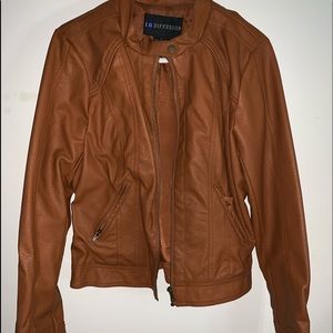 Dark Brown Leather Jacket.